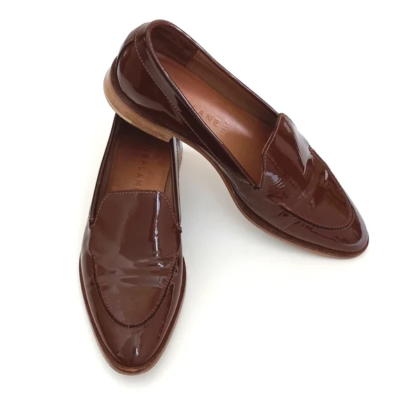 Everlane Brown Patent Leather Loafers - Picture 9 of 12